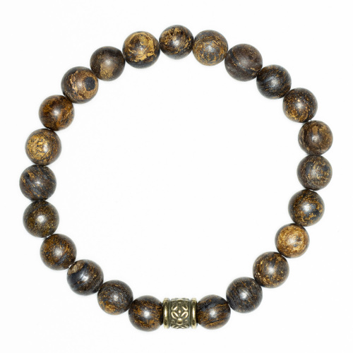 Bronzit Armband matt 8 mm