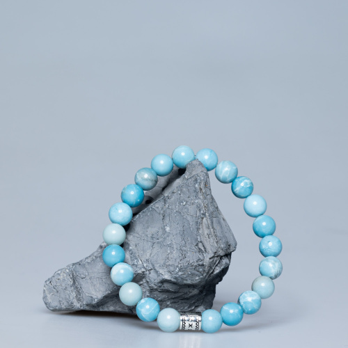Blaues Larimar Armband 8 mm-1