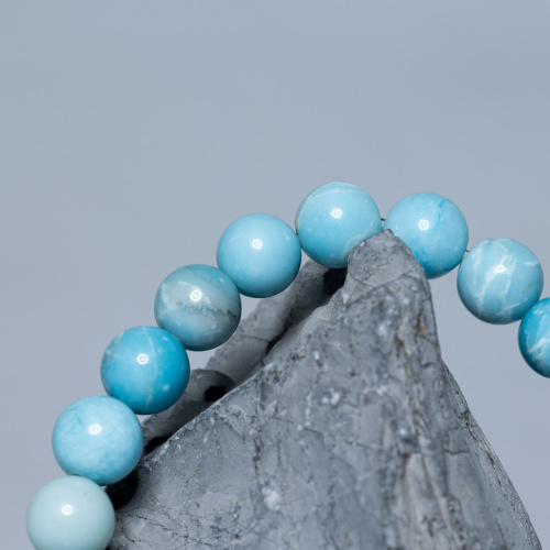 Blaues Larimar Armband 8 mm-1