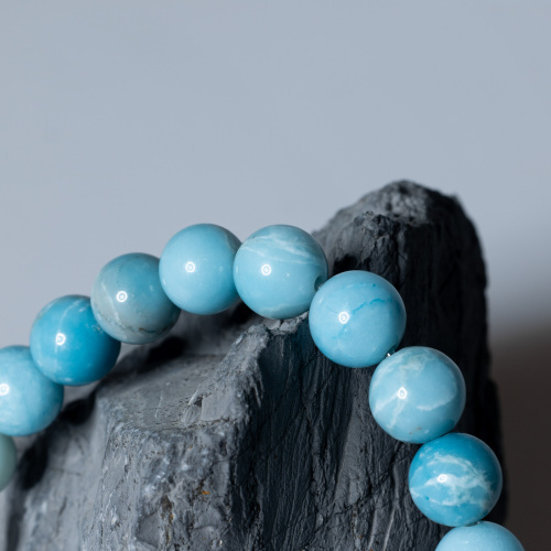 Blaues Larimar Armband 8 mm-1