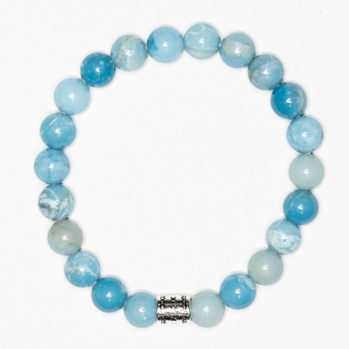 Blaues Larimar Armband 8 mm-1