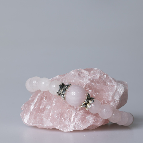 Rosenquarz Armband 8-12 mm