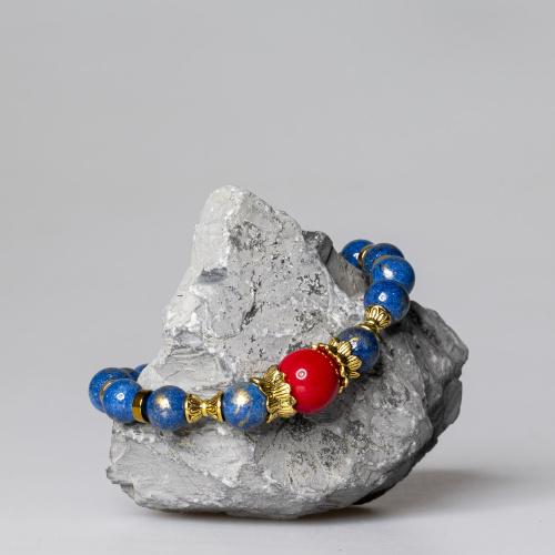 Blaues Kunststein Armband 8 mm